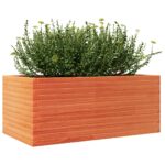vidaXL Záhradný kvetináč voskovohnedý 110x60x46 cm masívna borovica – Obrázok 4