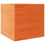 vidaXL Záhradný kvetináč voskovohnedý 70x70x68,5 cm masívna borovica – Obrázok 7