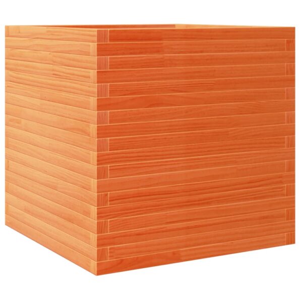 vidaXL Záhradný kvetináč voskovohnedý 70x70x68,5 cm masívna borovica – Obrázok 7