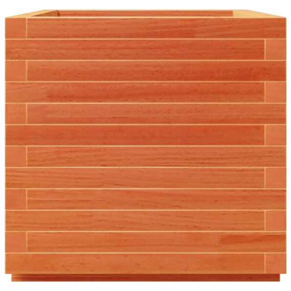 vidaXL Záhradný kvetináč voskovohnedý 50x50x49,5 cm masívna borovica – Obrázok 6