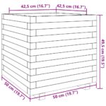 vidaXL Záhradný kvetináč voskovohnedý 50x50x49,5 cm masívna borovica – Obrázok 10