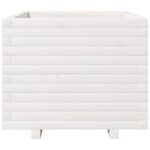 vidaXL Záhradný kvetináč biely 60x60x49,5 cm masívna borovica – Obrázok 5