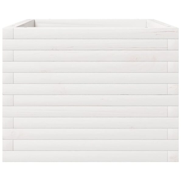 vidaXL Záhradný kvetináč biely 60x60x49,5 cm masívna borovica – Obrázok 6