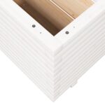 vidaXL Záhradný kvetináč biely 60x60x49,5 cm masívna borovica – Obrázok 8