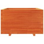 vidaXL Záhradný kvetináč voskovohnedý 80x80x49,5 cm masívna borovica – Obrázok 5