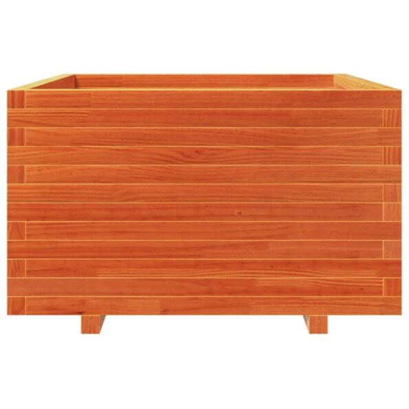 vidaXL Záhradný kvetináč voskovohnedý 80x80x49,5 cm masívna borovica – Obrázok 5