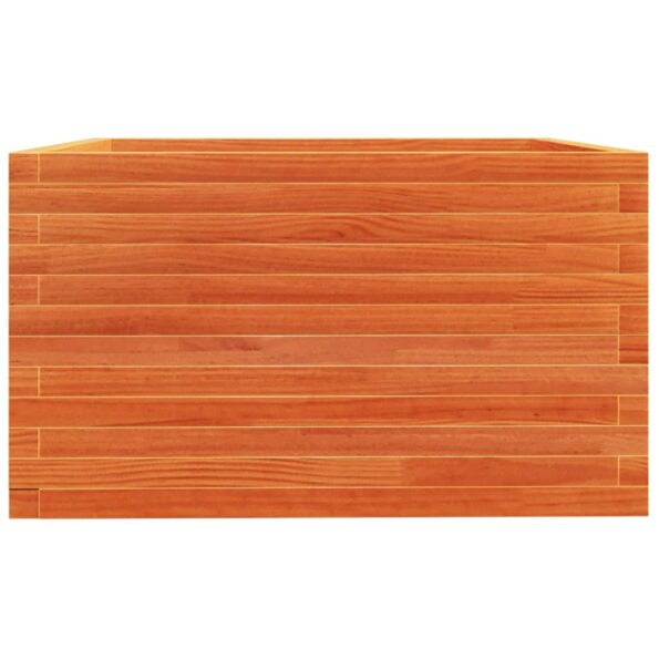 vidaXL Záhradný kvetináč voskovohnedý 80x80x49,5 cm masívna borovica – Obrázok 6
