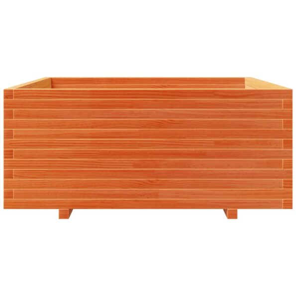 vidaXL Záhradný kvetináč voskovohnedý 110x110x49,5 cm masívna borovica – Obrázok 5