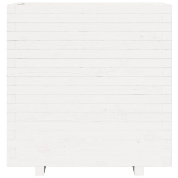 vidaXL Záhradný kvetináč biely 70x40x72,5 cm borovicový masív – Obrázok 5