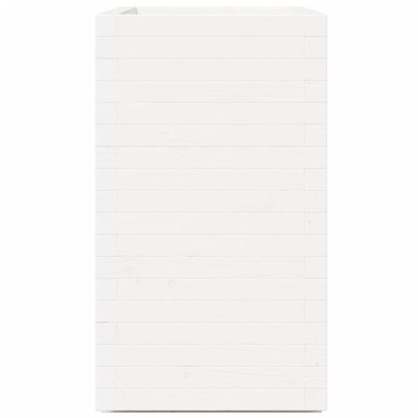 vidaXL Záhradný kvetináč biely 70x40x72,5 cm borovicový masív – Obrázok 6