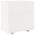 vidaXL Záhradný kvetináč biely 70x40x72,5 cm borovicový masív – Obrázok 7
