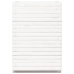 vidaXL Záhradný kvetináč biely 50x50x72 cm masívna borovica – Obrázok 6