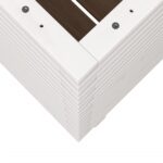 vidaXL Záhradný kvetináč biely 50x50x72 cm masívna borovica – Obrázok 8