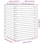 vidaXL Záhradný kvetináč 50x50x72 cm impregnovaná borovica – Obrázok 10