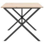 vidaXL Jedálenský stolík v tvare X 180x90x75 cm borovica a liatina – Obrázok 5