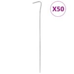 vidaXL Stanové kolíky 50 ks 23 cm Ø3 mm pozinkovaná oceľ