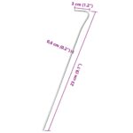 vidaXL Stanové kolíky 50 ks 23 cm Ø3 mm pozinkovaná oceľ – Obrázok 5