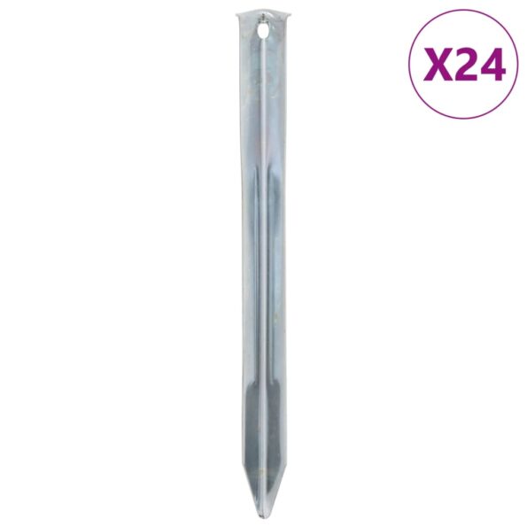 VXL8721102804182_a_en_hd_1.jpg vidaXL Stanové kolíky 24 ks 22 cm Ø20 mm pozinkovaná oceľ – Obrázok 1