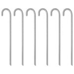 vidaXL Stanové kolíky 6 ks 41,5 cm Ø12 mm pozinkovaná oceľ