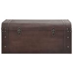vidaXL Truhlica so západkami tmavohnedá 90x50x39,5 cm preglejka – Obrázok 5