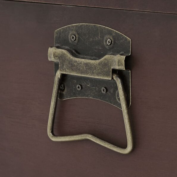 vidaXL Truhlica so západkami tmavohnedá 90x50x39,5 cm preglejka – Obrázok 8