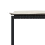 vidaXL 15-dielna záhr. jedálenská súprava s vankúšmi čierna polyratan – Obrázok 10