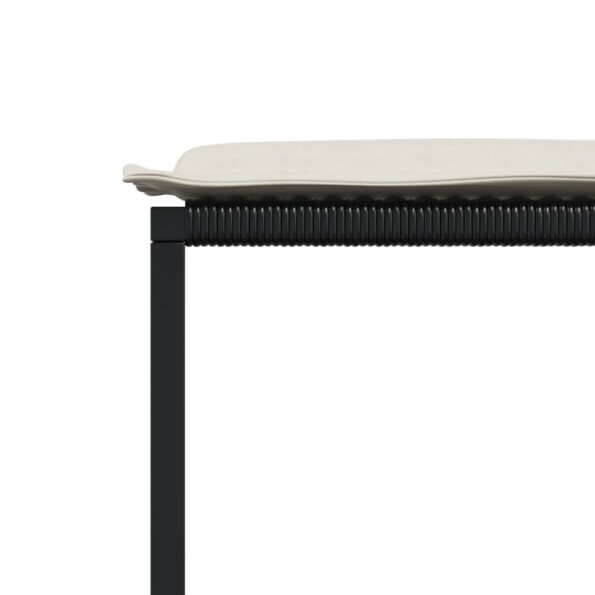 vidaXL 15-dielna záhr. jedálenská súprava s vankúšmi čierna polyratan – Obrázok 10