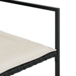 vidaXL 15-dielna záhr. jedálenská súprava s vankúšmi čierna polyratan – Obrázok 5