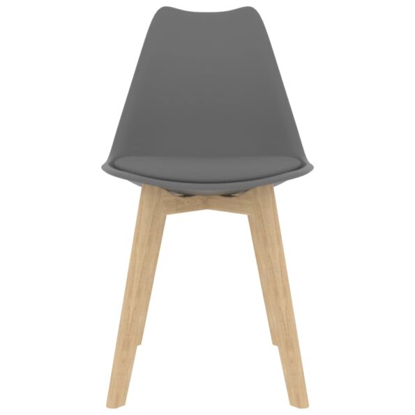 vidaXL Jedálenské stoličky 2 ks, sivé, plast – Obrázok 3