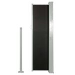 vidaXL Zaťahovacia bočná markíza 120 x 300 cm čierna – Obrázok 4