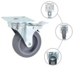 vidaXL Otočné kolieska s dvojitou brzdou 4 ks 75 mm – Obrázok 2