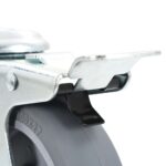 vidaXL Otočné kolieska s otvorom na skrutku dvojitá brzda 4 ks 100 mm – Obrázok 5