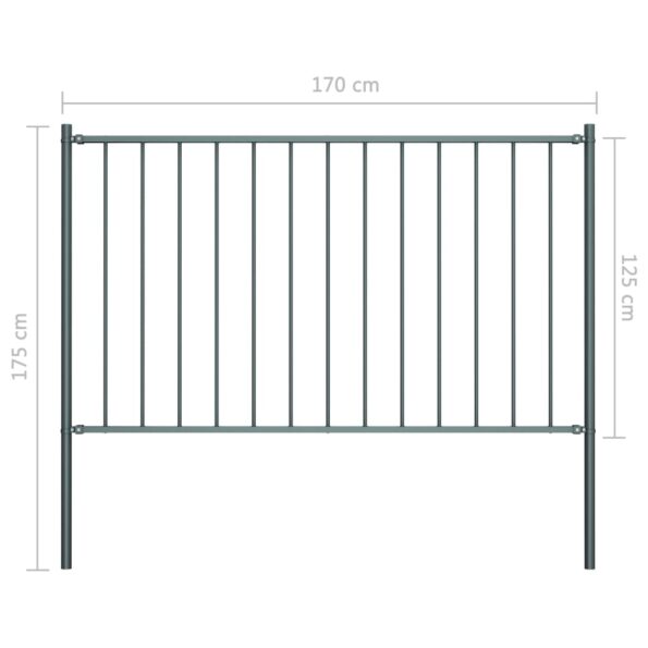 VXL8719883670461_g_en_hd_3.jpg vidaXL Plotový panel so stĺpikmi práškovaná oceľ 1,7x1,25 m antracitový – Obrázok 4