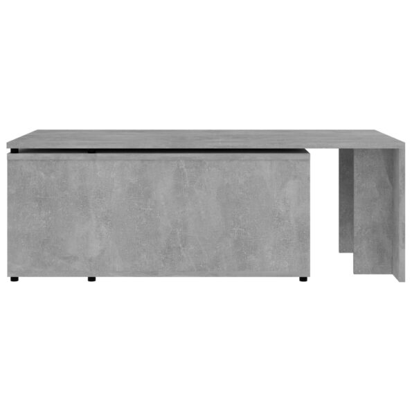 vidaXL Konferenčný stolík betónovo-sivý 150x50x35 cm drevotrieska – Obrázok 7
