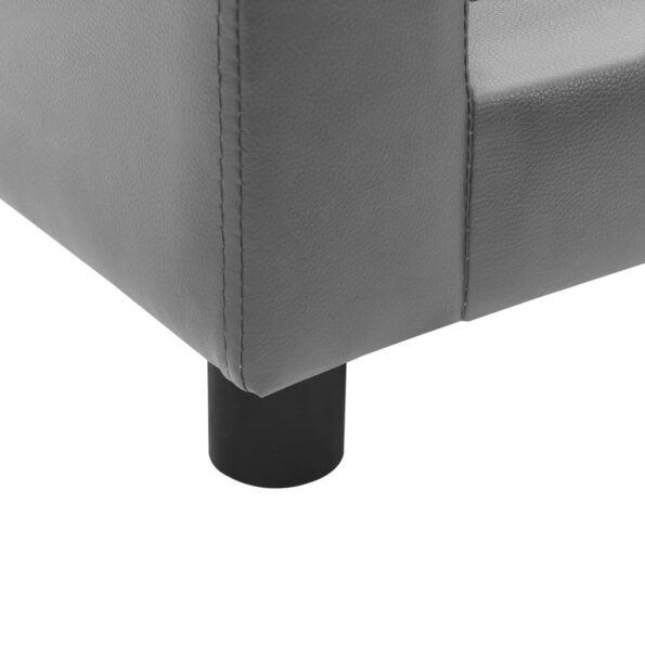 vidaXL Pohovka pre psa, sivá 60x43x30 cm, plyš a umelá koža – Obrázok 8