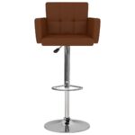 vidaXL Barové stoličky 2 ks hnedé umelá koža – Obrázok 3