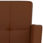 vidaXL Barové stoličky 2 ks hnedé umelá koža – Obrázok 7