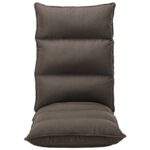 vidaXL Skladacia leňoška na podlahu, sivohnedá, látka – Obrázok 2