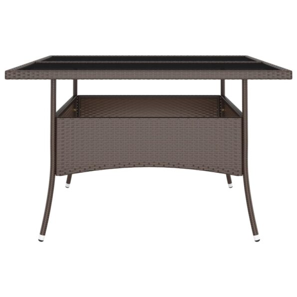 vidaXL 9-dielna záhradná jedálenská súprava polyratan hnedá – Obrázok 5