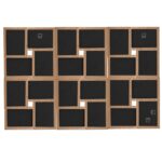 vidaXL Kolážový fotorámik na 24 fotiek (13x18 cm) bledohnedý MDF – Obrázok 5