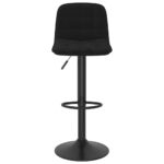 vidaXL Barová stolička čierna zamatová – Obrázok 4