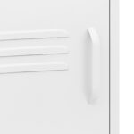 vidaXL Nočný stolík biely 35x35x51 cm oceľ – Obrázok 8