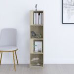 vidaXL Rohová skrinka dub sonoma 33x33x132 cm drevotrieska – Obrázok 3