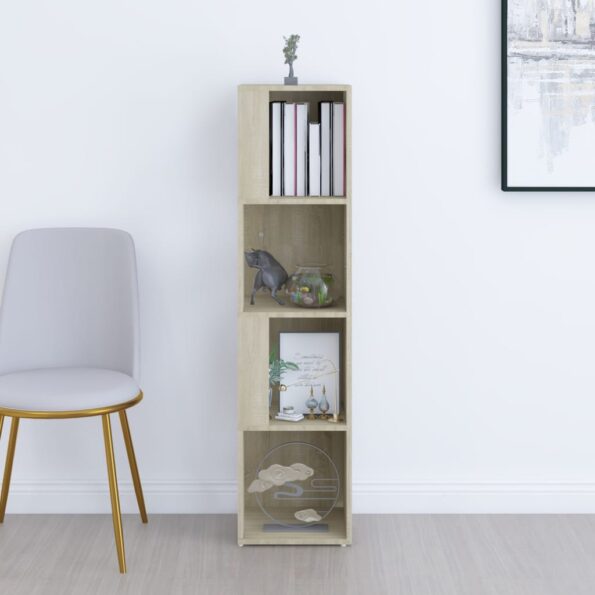 vidaXL Rohová skrinka dub sonoma 33x33x132 cm drevotrieska – Obrázok 3