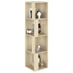 vidaXL Rohová skrinka dub sonoma 33x33x132 cm drevotrieska – Obrázok 4