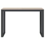 vidaXL Počítačový stôl čierny a dubový 110x60x73 cm drevotrieska – Obrázok 3