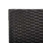 vidaXL Záhradná lavička s vankúšmi čierna 176 cm polyratan – Obrázok 8