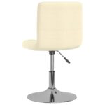 vidaXL Otočná jedálenská stolička krémová látková – Obrázok 5