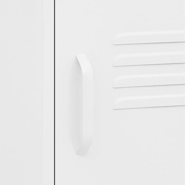 vidaXL Nočné stolíky 2 ks biely 35x35x51 cm oceľ – Obrázok 2