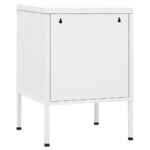 vidaXL Nočné stolíky 2 ks biely 35x35x51 cm oceľ – Obrázok 6